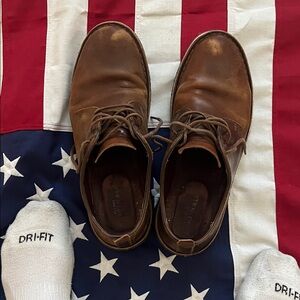 Clarks Brown Leather Chukka Boots